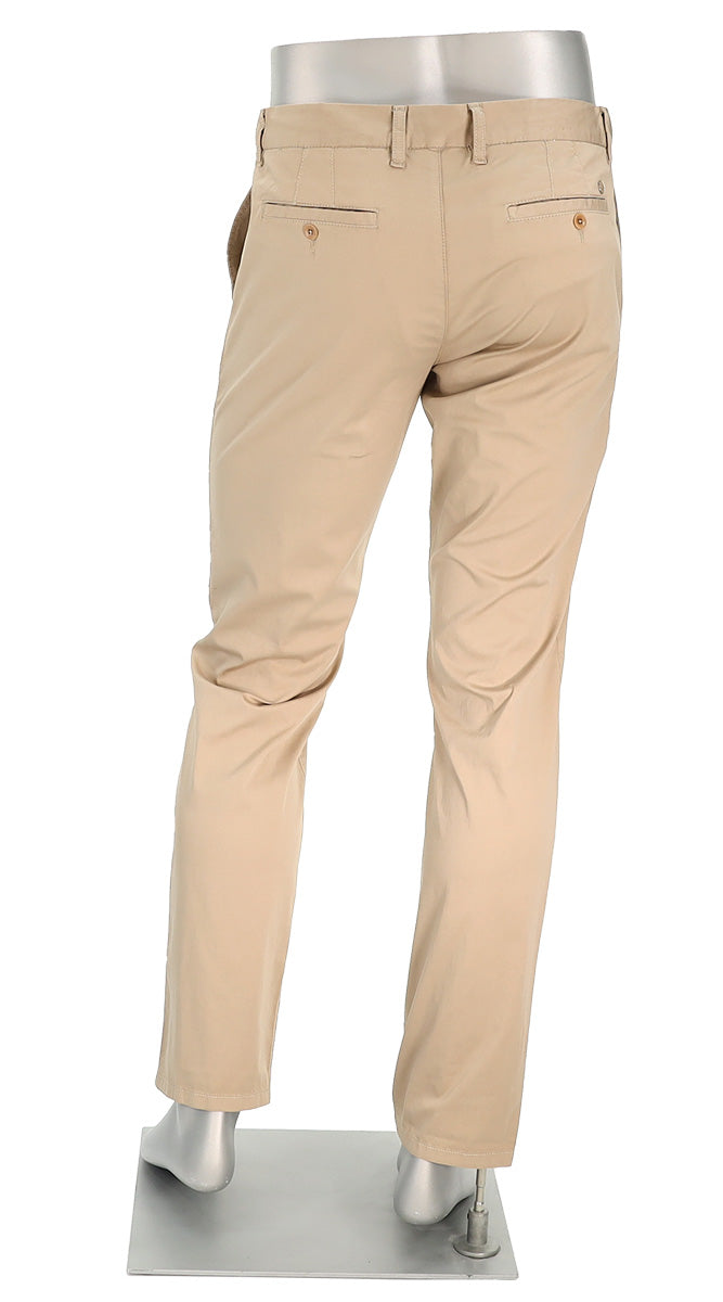 Alberto Lou Super Light Cotton Pant Tan Back View
