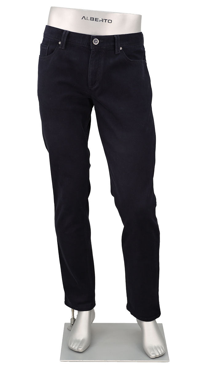 Pipe Diamond Brushed Cotton Navy