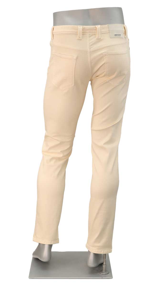 Pipe Stretch Colored Denim Bone