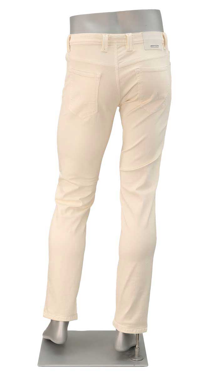 Pipe Stretch Colored Denim Bone