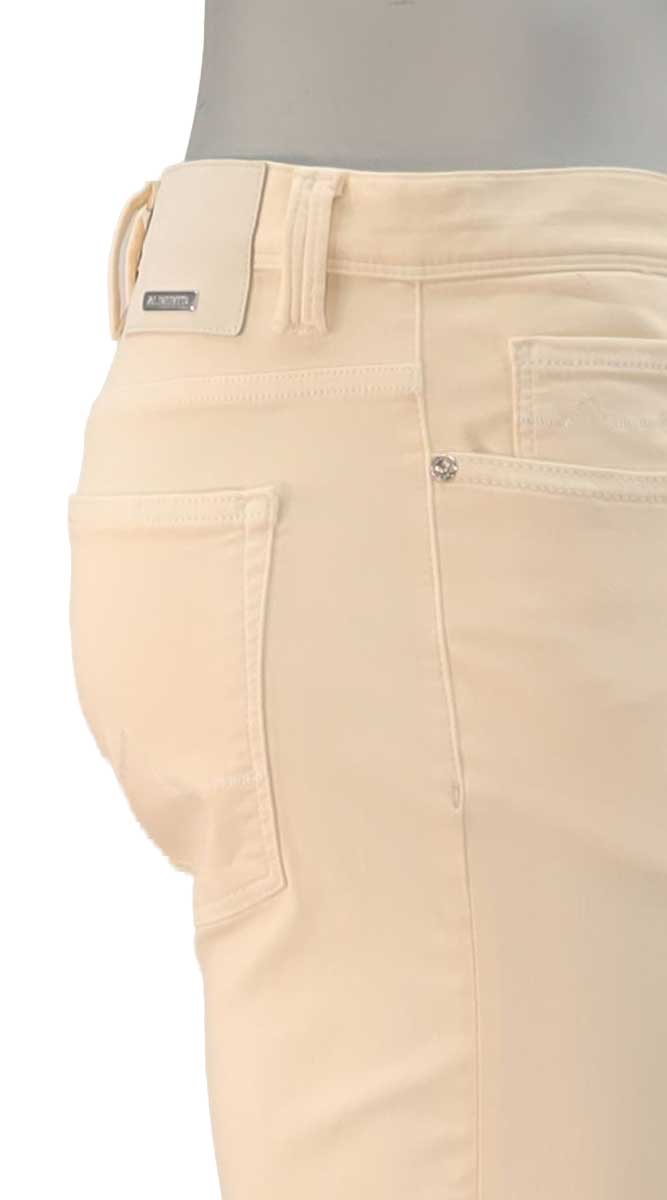 Pipe Stretch Colored Denim Bone
