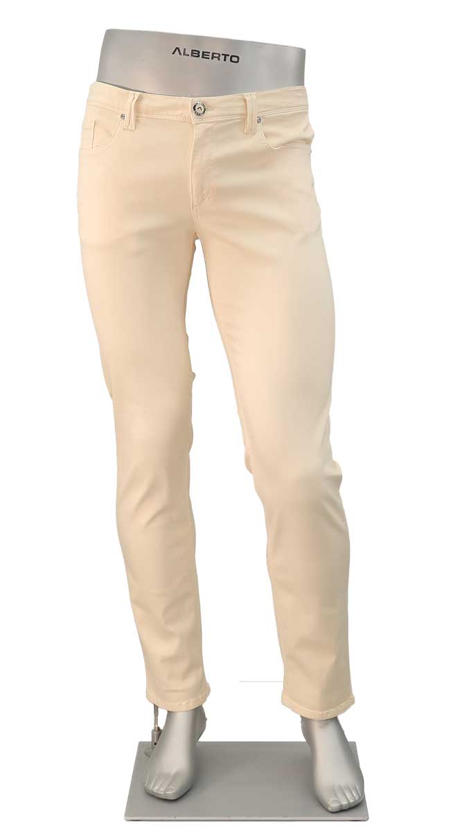 Pipe Stretch Colored Denim Bone