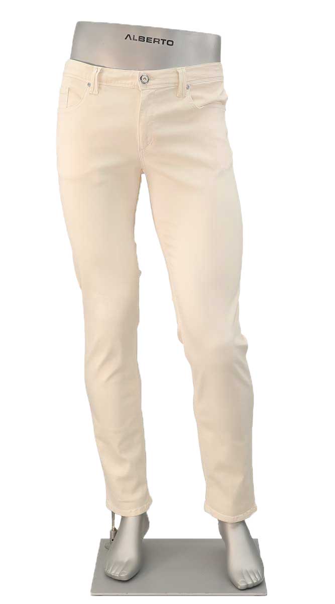 Pipe Stretch Colored Denim Bone