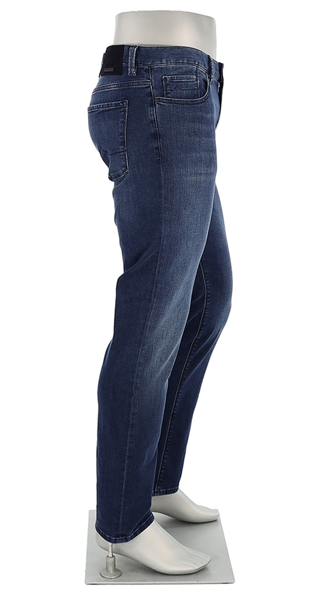 Alberto Pipe Denim Super Stretch Indigo Side View 