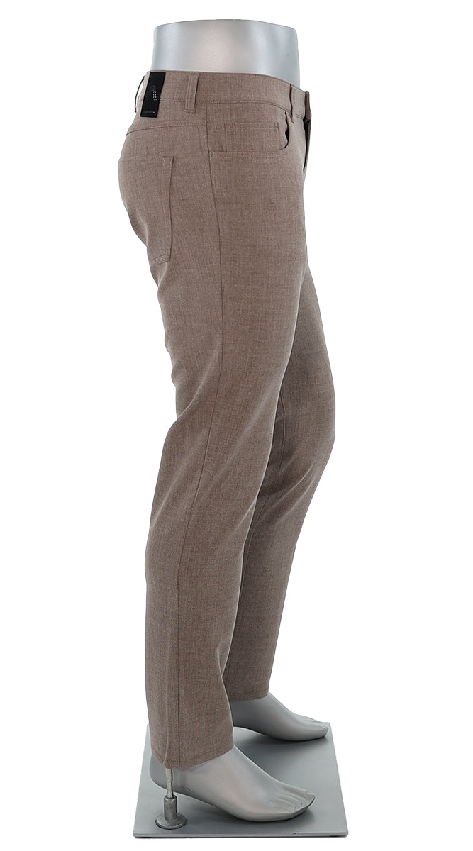 Alberto Pipe Ceramica Beige Pants Side View 