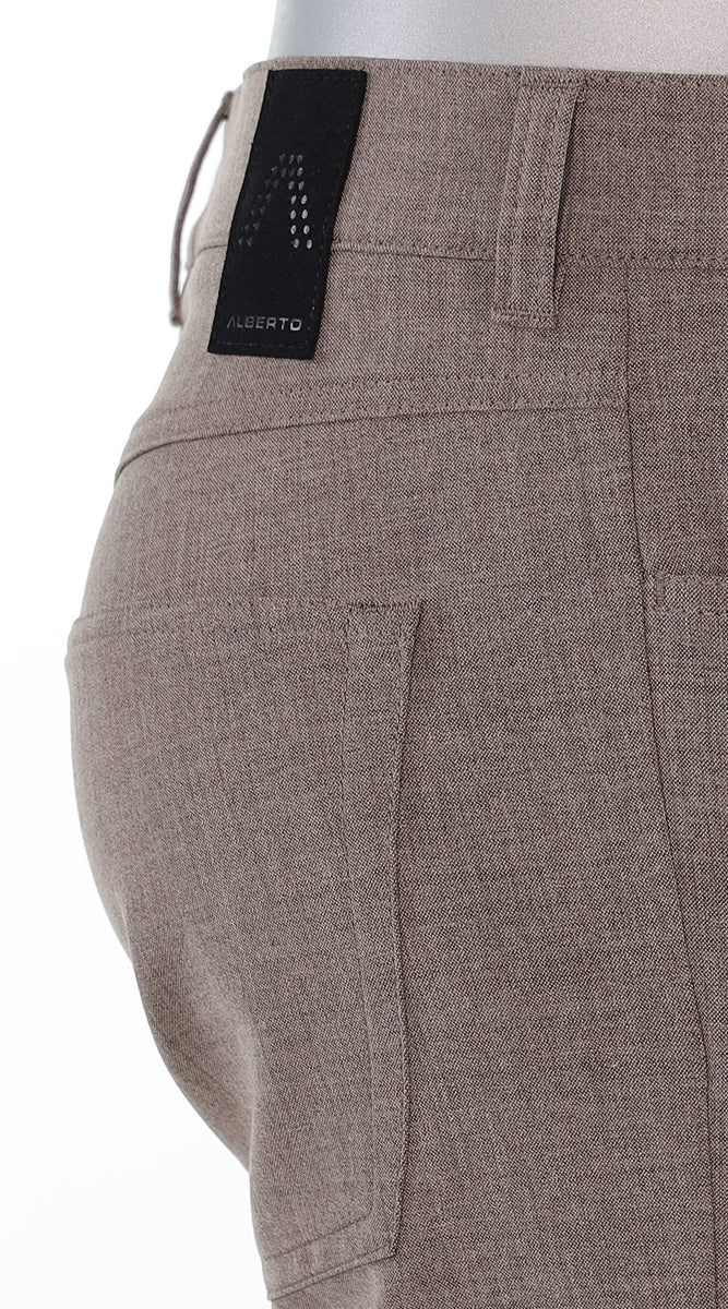 Alberto Pipe Ceramica Beige Pants Closer View
