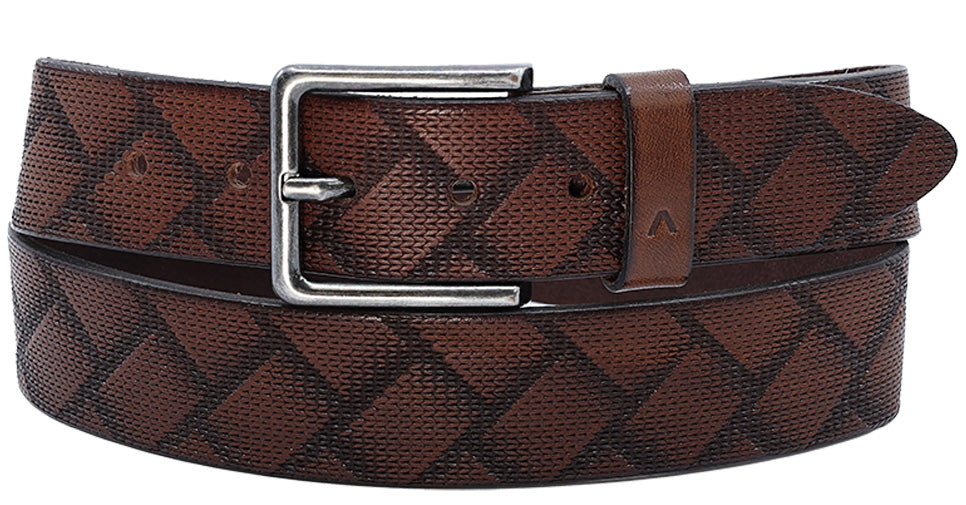 Alberto Lucas Leather Belt Brown - Alberto Belts USA