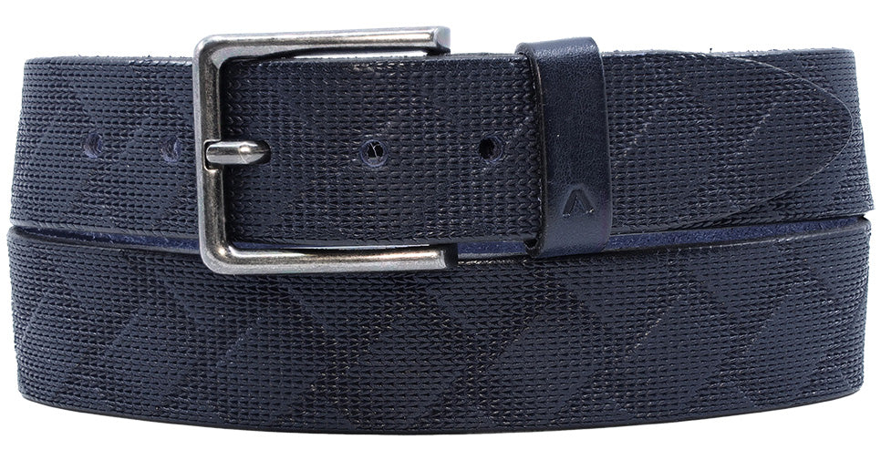 Alberto Lucas Leather Belt Navy - Alberto Belts USA
