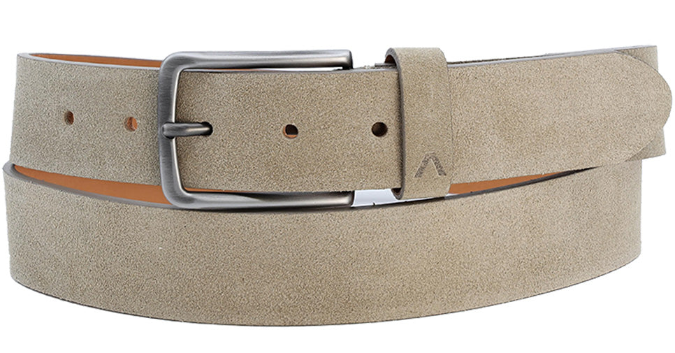 Alberto Harrison Suede Belt Fawn - Alberto Belts USA 