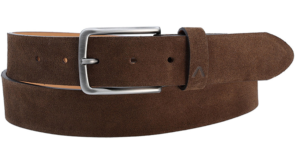 Alberto Harrison Suede Belt Brown - Alberto Belts USA 