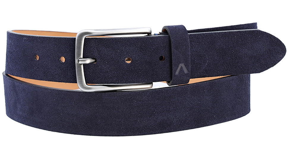 ALBERTO HARRISON SUEDE BELT NAVY