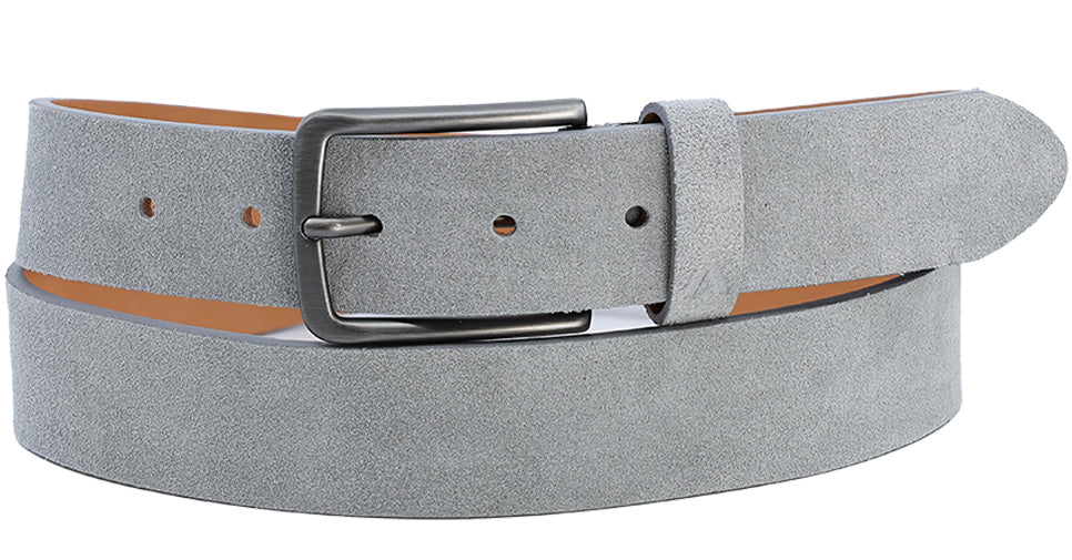 Alberto Harrison Suede Belt Grey - Alberto Belts USA