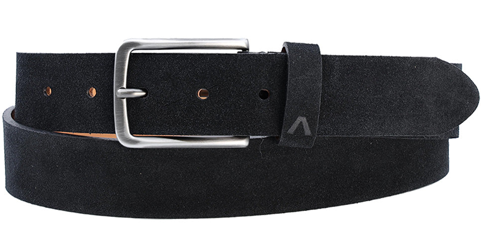 Alberto Harrison Suede Belt Black - Alberto Belts USA