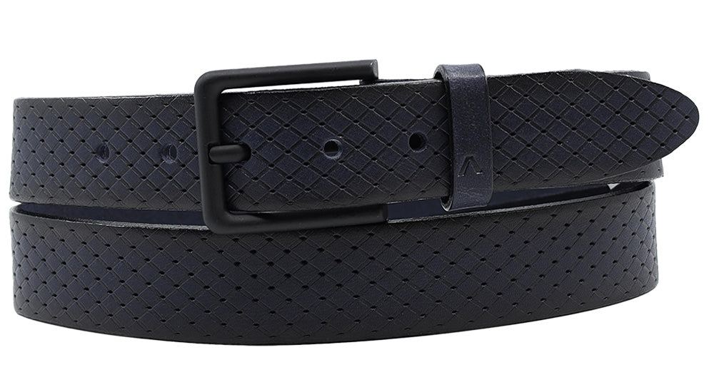 Alberto Leon Leather Belt Navy