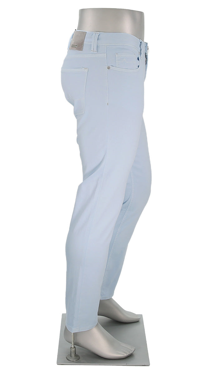 PIPE STRETCH COLORED DENIM POWDER BLUE