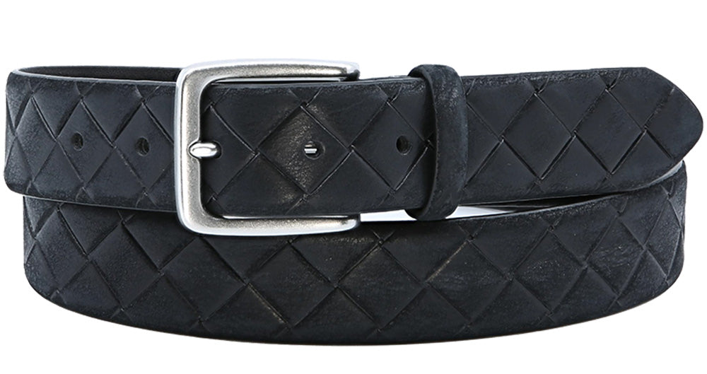 Alberto Clark Leather Belt Black - Alberto Belts USA