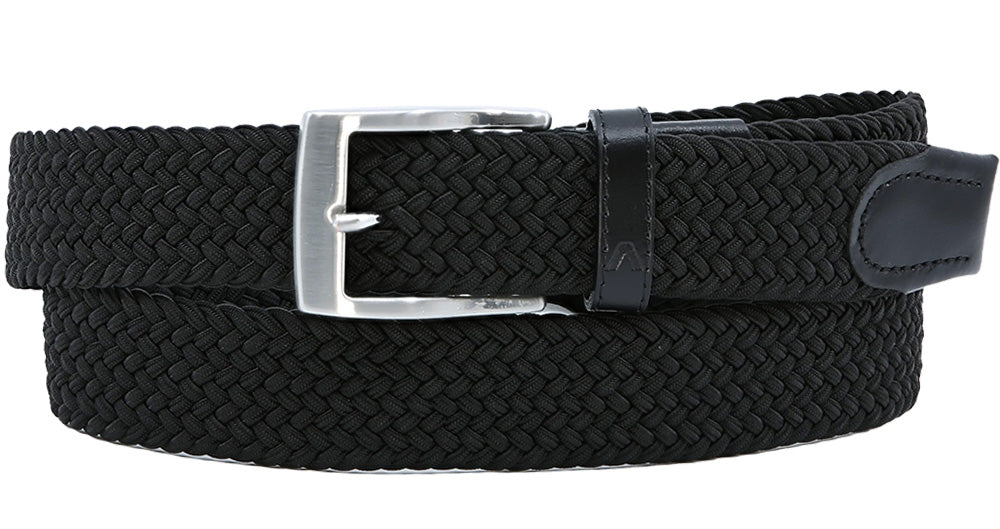Alberto Levi Stretch Belt – Black | Free Shipping – Alberto-pants-USA