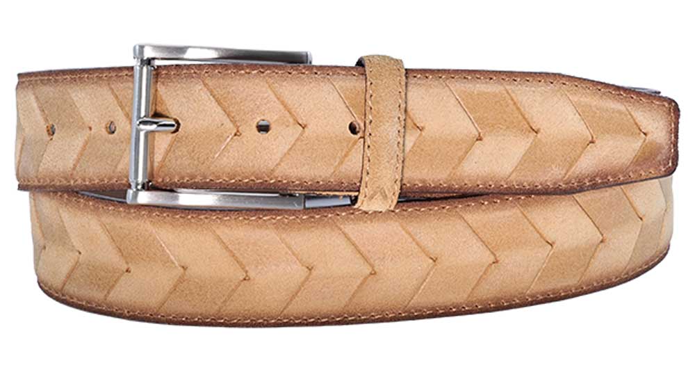 Alberto Hugo Leather Belt Tan