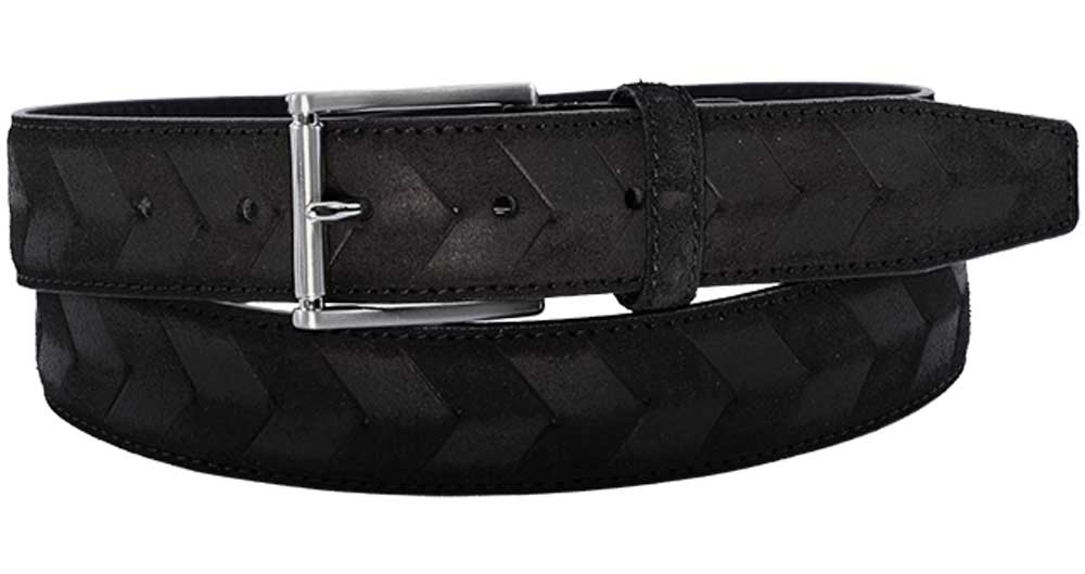 Alberto Hugo Leather Belt Black