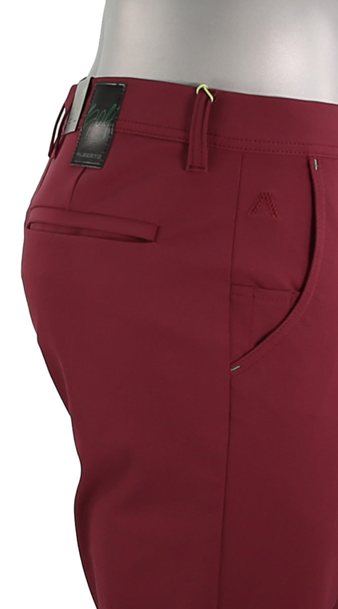 Alberto Earnie Golf 3X Dry Shorts Plum Closer Side View