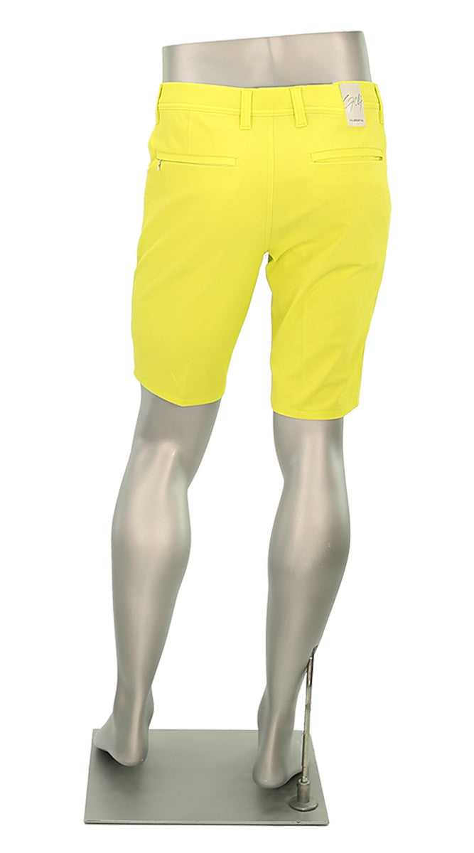 Alberto Earnie Golf 3X Dry Shorts Pale Lime  Back View