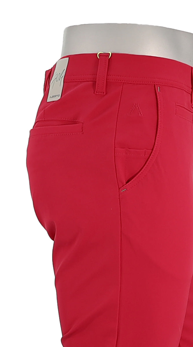 Alberto Rookie Golf 3X Dry Pant Cherry Closer Side View 