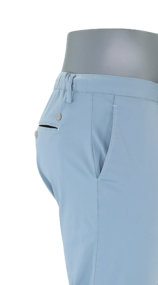 Alberto Cotton Super Light Slim Pant Blue Closer View