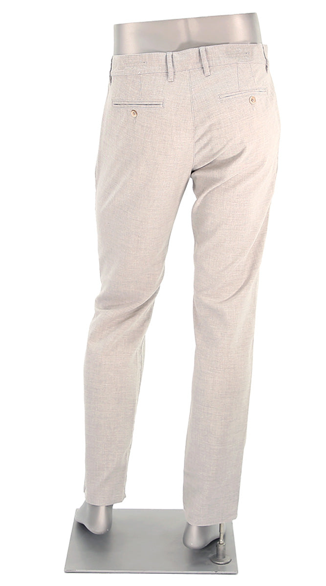 Alberto Lou Linen Blend Lt. Silver Grey Pants Back View 