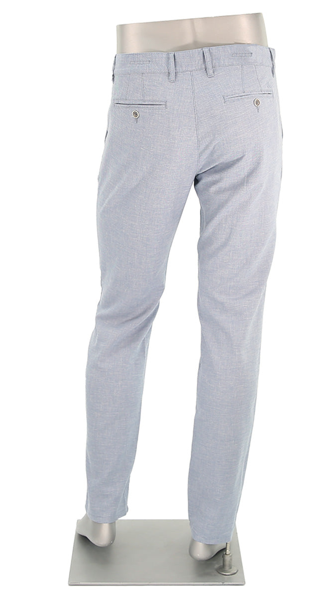 Alberto Lou Linen Blend Lt. Blue Pants Back View 