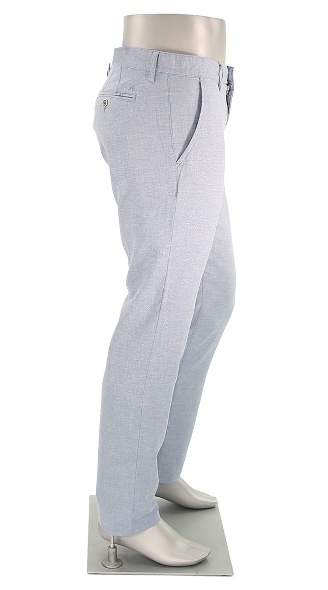 Alberto Lou Linen Blend Lt. Blue Pants Side View 