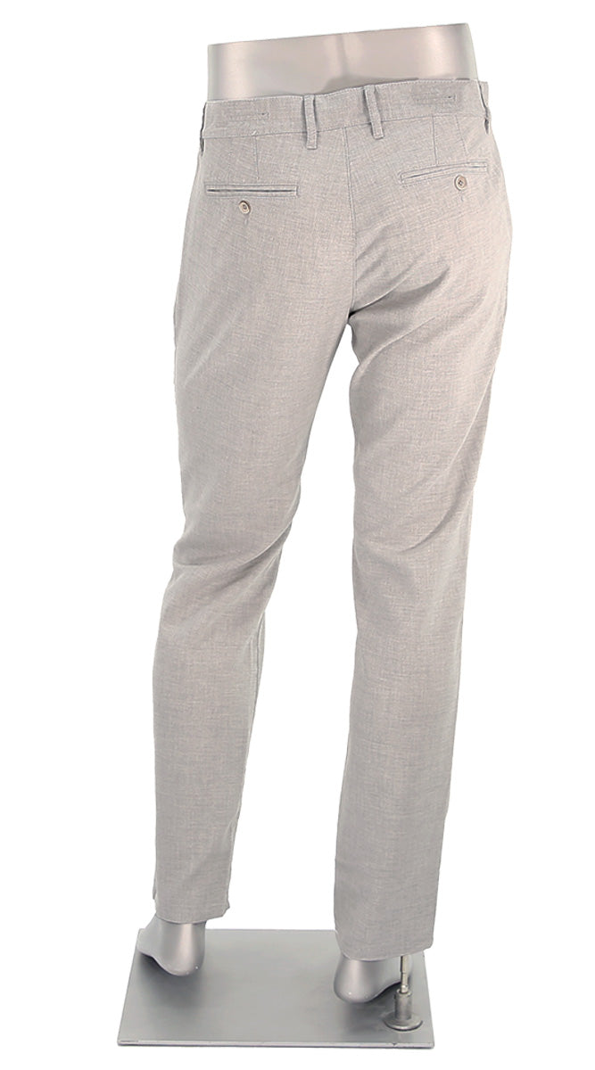 Alberto Lou Linen Blend Grey Pants Back View 