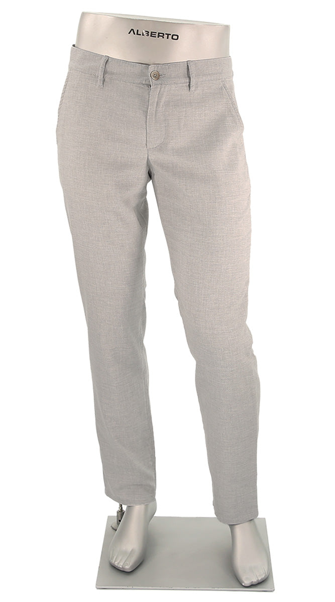 Alberto Lou Linen Blend Grey - Alberto Pants USA 