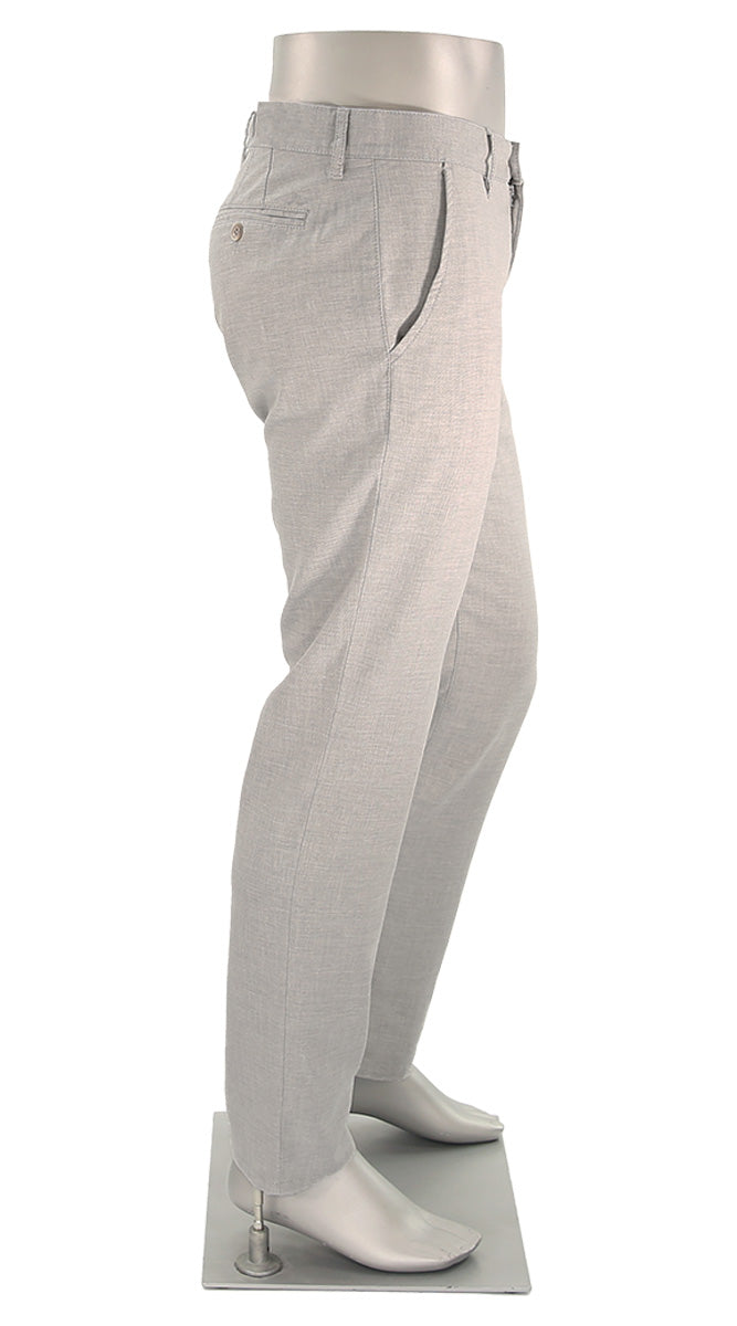 Alberto Lou Linen Blend Grey Pants Side View 
