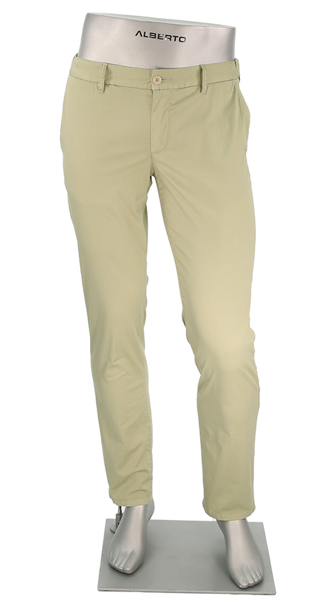 Alberto Lou Super Light Cotton Pant Sage - Alberto Pants USA