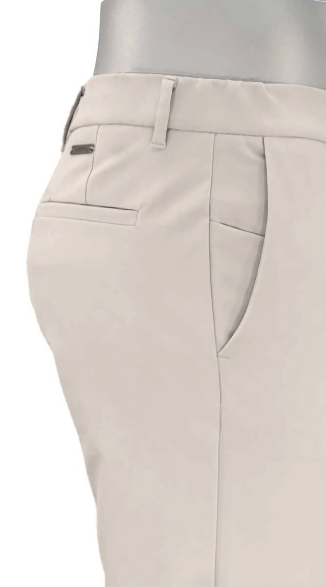Alberto Move-Performance Slim Off White Pants Closer Side View