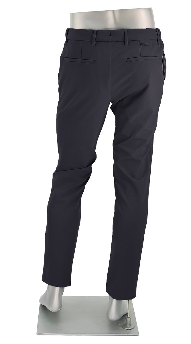 Alberto Move-Performance Slim Navy Pants Back View 