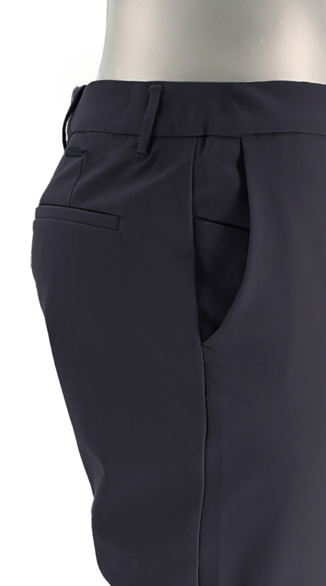 Alberto Move-Performance Slim Navy Pants Closer Side View