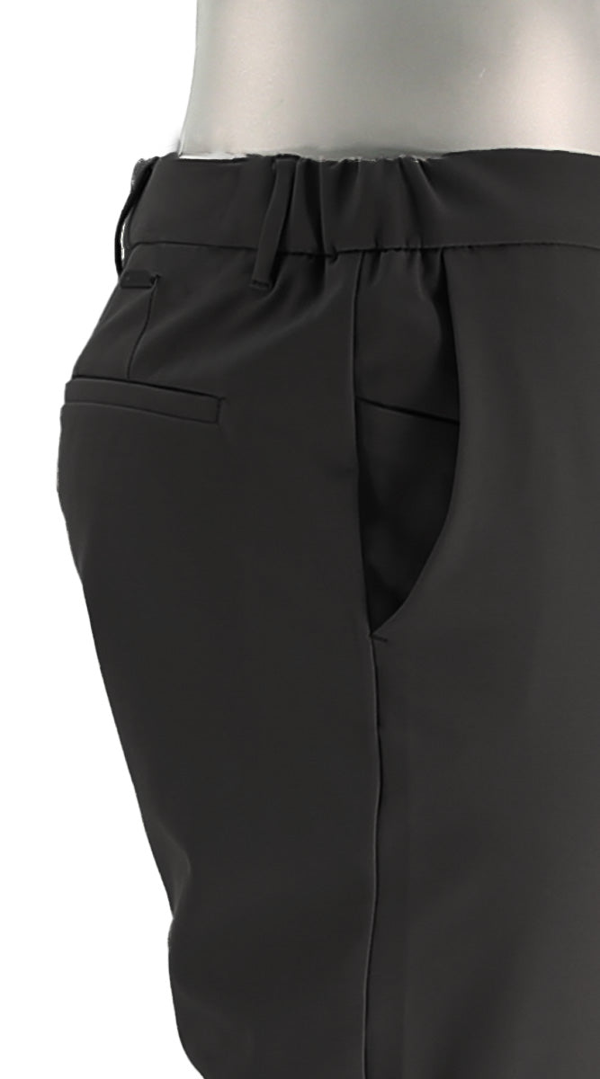 Alberto Move-Performance Slim Black Pants Closer Side View 