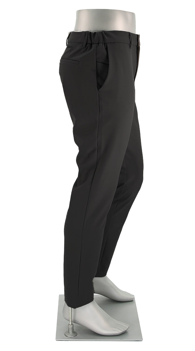 Alberto Move-Performance Slim Black Pants Side View 