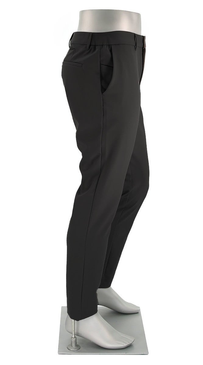 Alberto Move-Performance Slim Black Pants Side View 