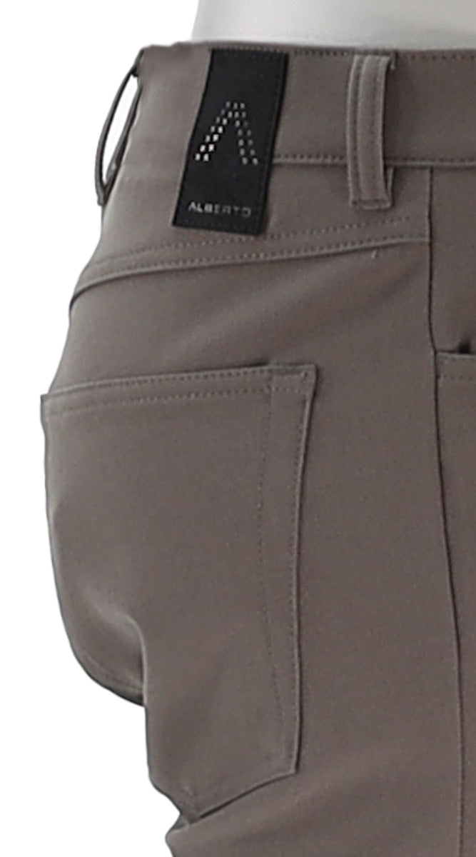 Alberto Pipe Ceramica Taupe Pants Closer Side View 