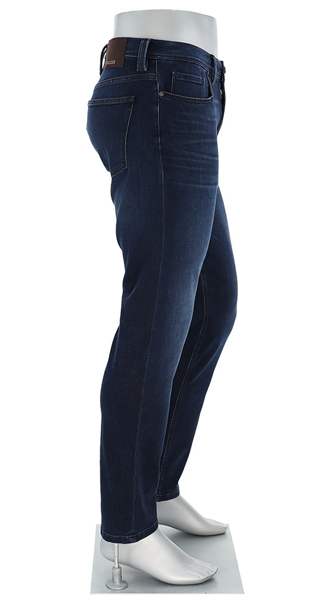 Alberto Pipe Superfit Dual Fx Soft Hand Denim Indigo Side View