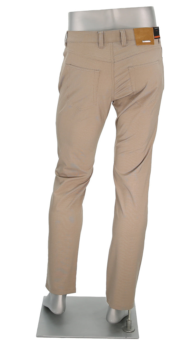 Alberto Pipe Mini Pepita Ceramica Khaki Pants Back View 