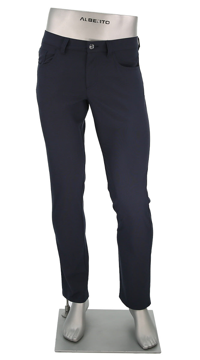 Alberto Pipe Mini Pepita Ceramica Navy - Alberto Pants USA