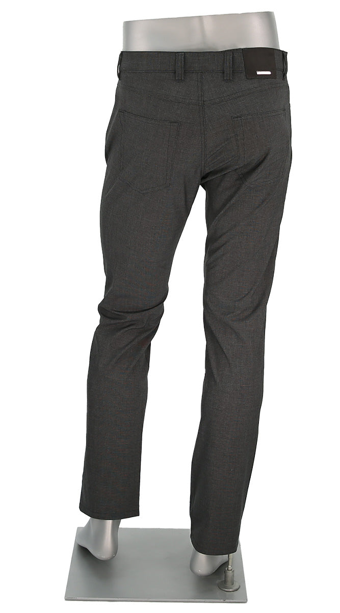 Alberto Pipe Mini Pepita Ceramica Charcoal Pants Back View