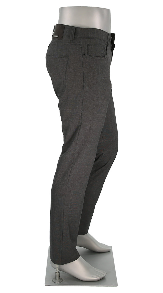 Alberto Pipe Mini Pepita Ceramica Charcoal Pants Side View