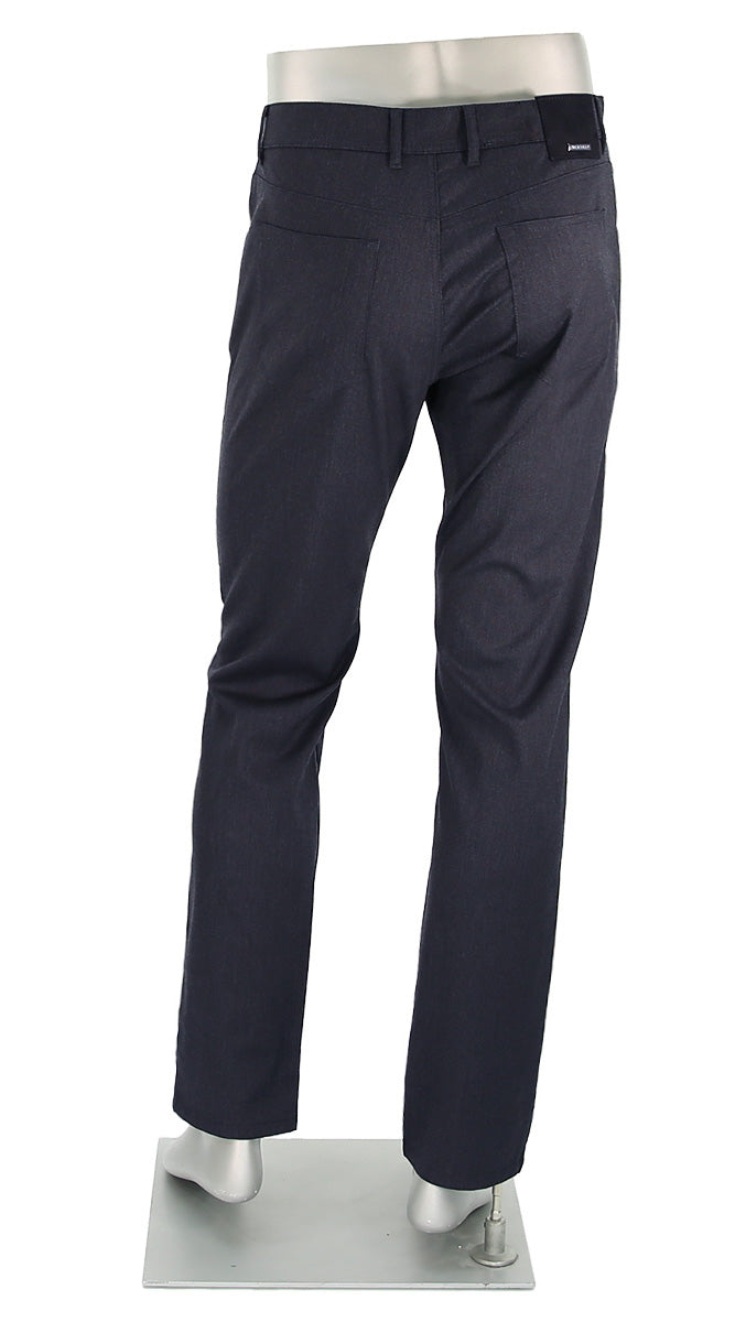 Alberto Textured Ceramica Navy Pants Back View