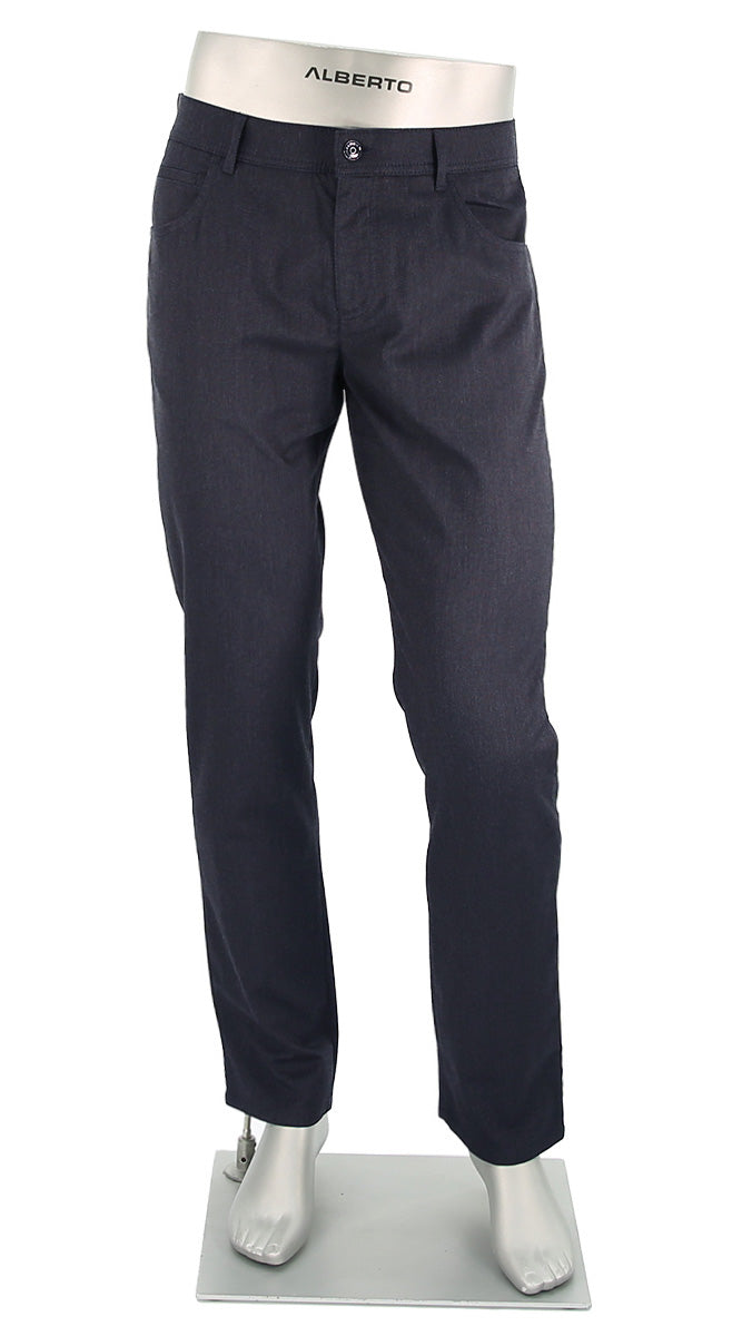 Alberto Pipe Textured Ceramica Navy - Alberto Pants USA