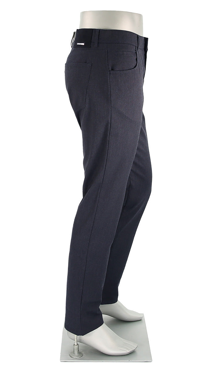 Alberto Textured Ceramica Navy Pants Side View