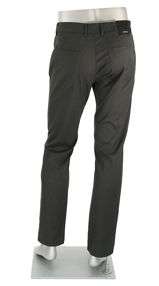Alberto Textured Ceramica Charcoal Pants Back View